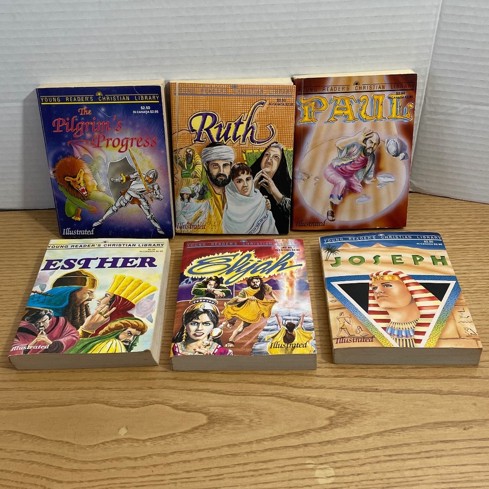 6 Young Reader’s Christian Library Book Illustrated Classics Homeschool Biblical